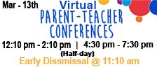 Virtual Parent-Teacher Conferences - (Half-day) - Evening